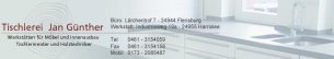 Schreiner Schleswig-Holstein: Tischlerei Jan G&uuml;nther